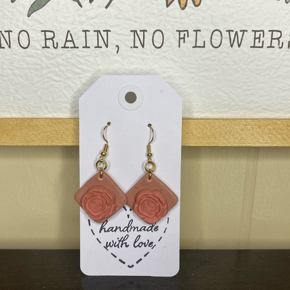 Handmade polymer clay earrings
